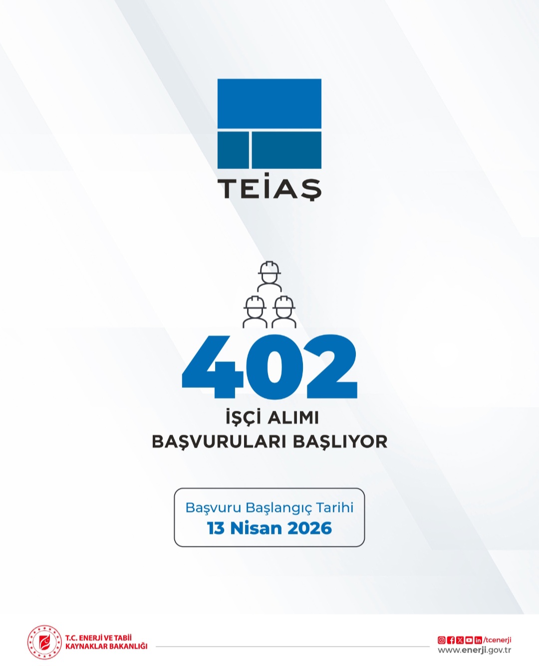 TEİAŞ ELAZIĞ’DA 5 İŞÇİ ALACAK