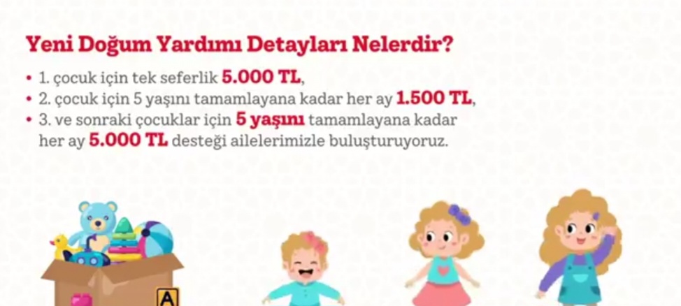 DOĞUM VE ÇOCUK YARDIMLARI SÜRÜYOR