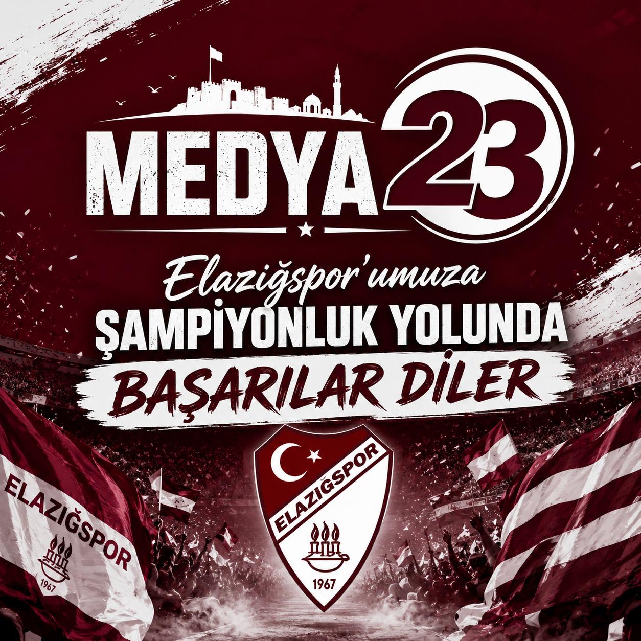 SEVDAMIZ ELAZIĞSPOR’A BAŞARILAR DİLERİZ