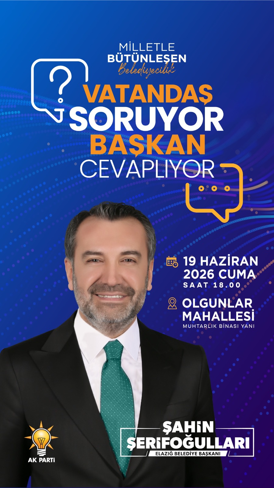 VATANDAŞ SORACAK BAŞKAN ŞERİFOĞULLARI YANITLAYACAK