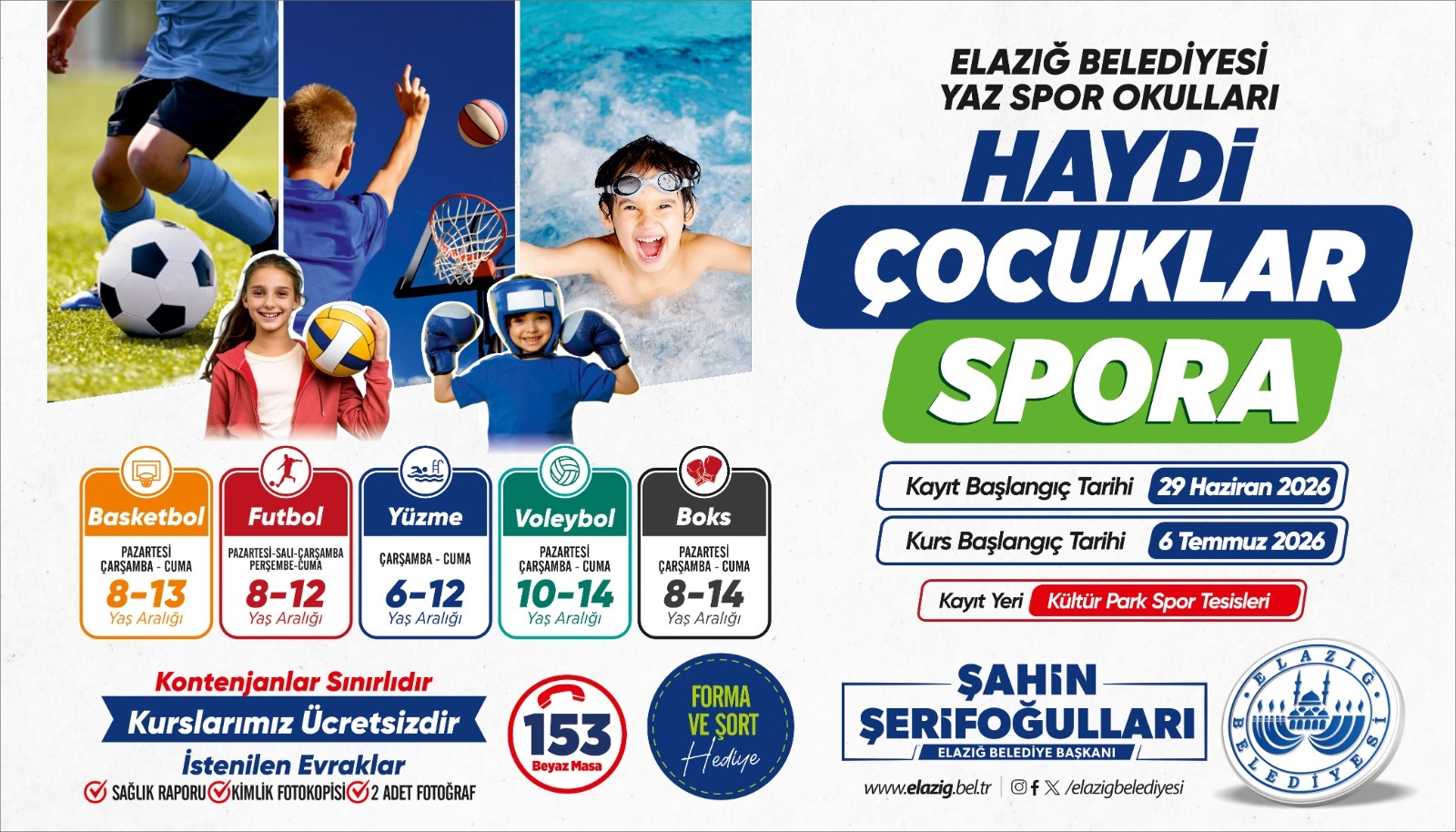 ELAZIĞ BELEDİYESİ”NDEN ÜCRETSİZ YAZ KURSLARI