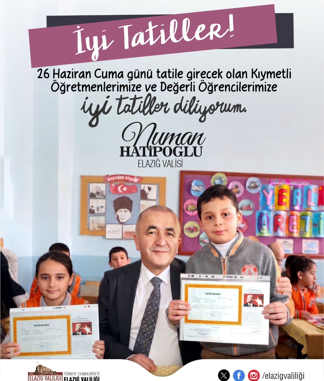 VALİ AMCALARINDAN ÖĞRENCİLERE MESAJ̌